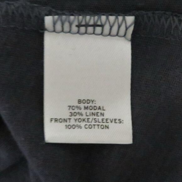 Caslon Short Sleeve Top Womens M Black Grey Crochet Blouse Knit Shirt NWOT - Picture 6 of 8